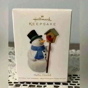 Hallmark Keepsake New 2012 “Hello, Friend” Snowman Christmas Ornament